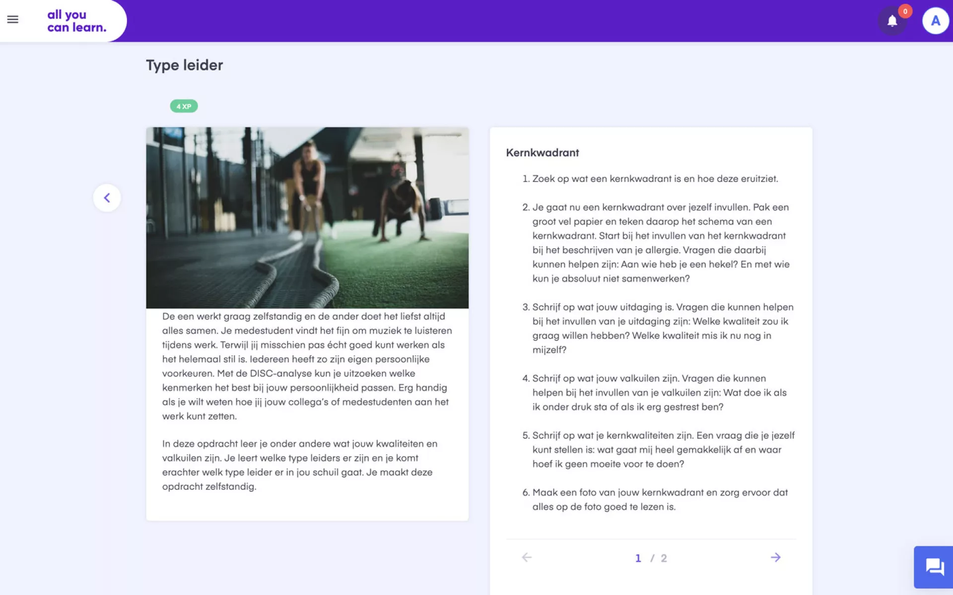 keuzedeel-leidinggeven-k0061-niveau-3-4-voorbeeldopdracht-1-all-you-can-learn