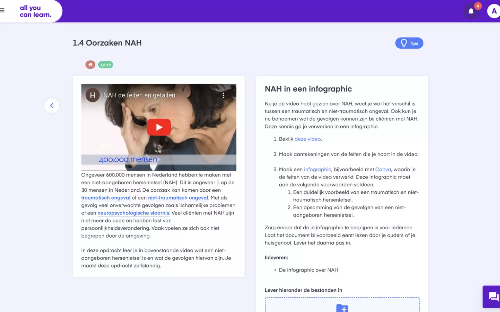 keuzedeel-mensen-met-niet-aangeboren-hersenletsel-k0067-niveau-3-4-voorbeeldopdracht-2-all-you-can-learn