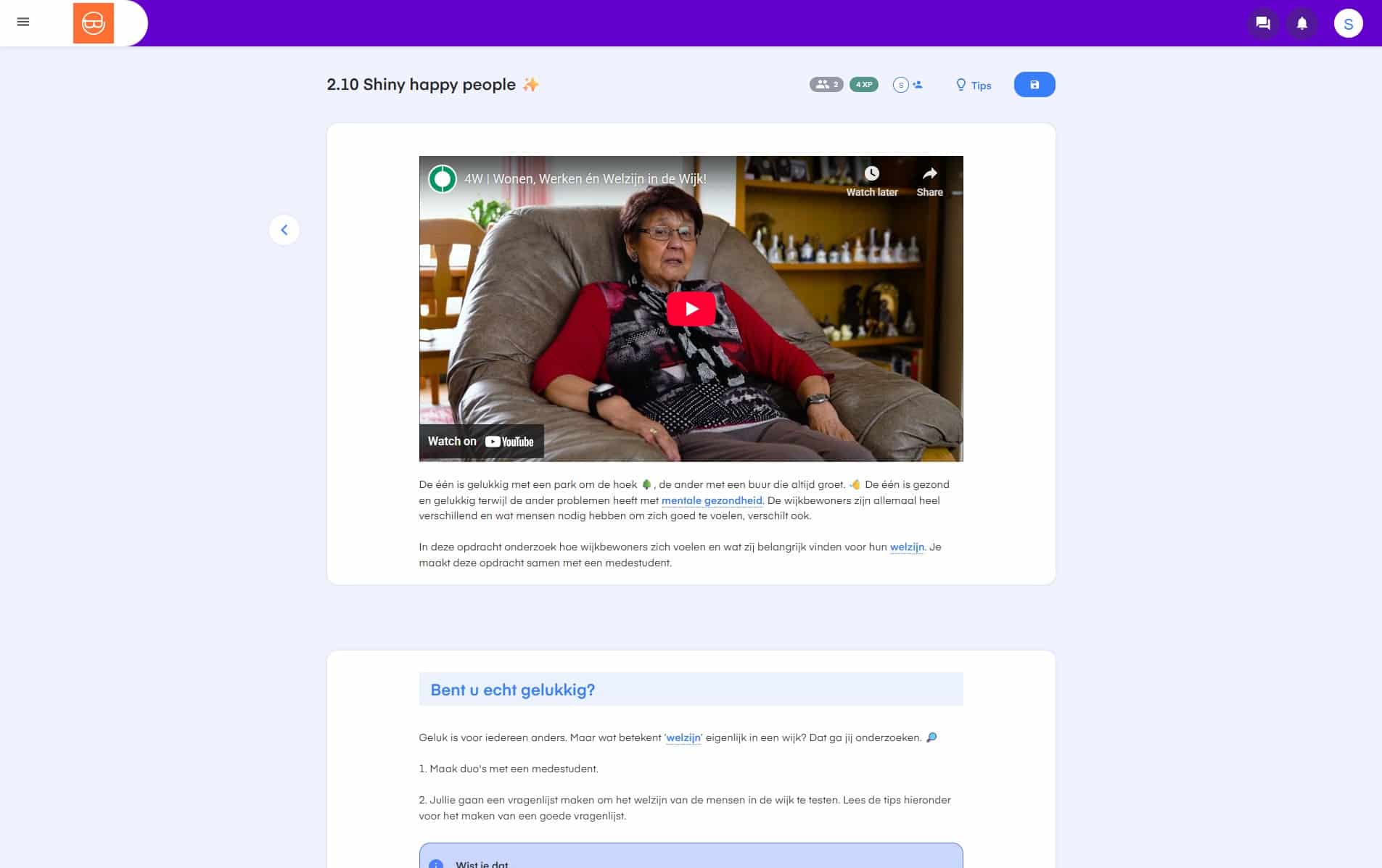 Voorbeeldopdracht ‘Shiny happy people’ binnen het keuzedeel Wijkgericht werken (K1511)