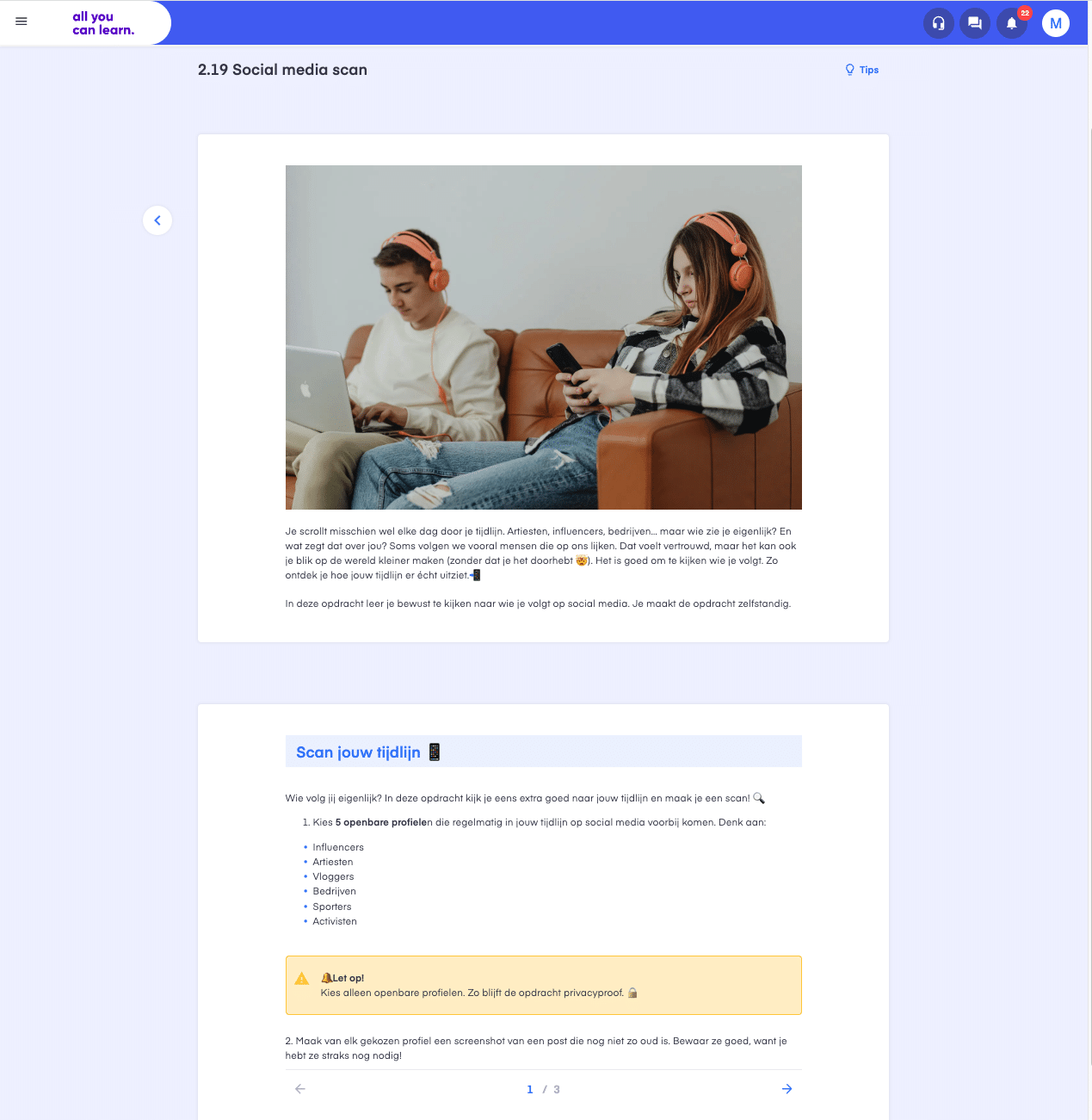 Student in een leeromgeving die ongelijkheid op school ervaart, gebruikt in een burgerschapsopdracht over gelijke kansen.