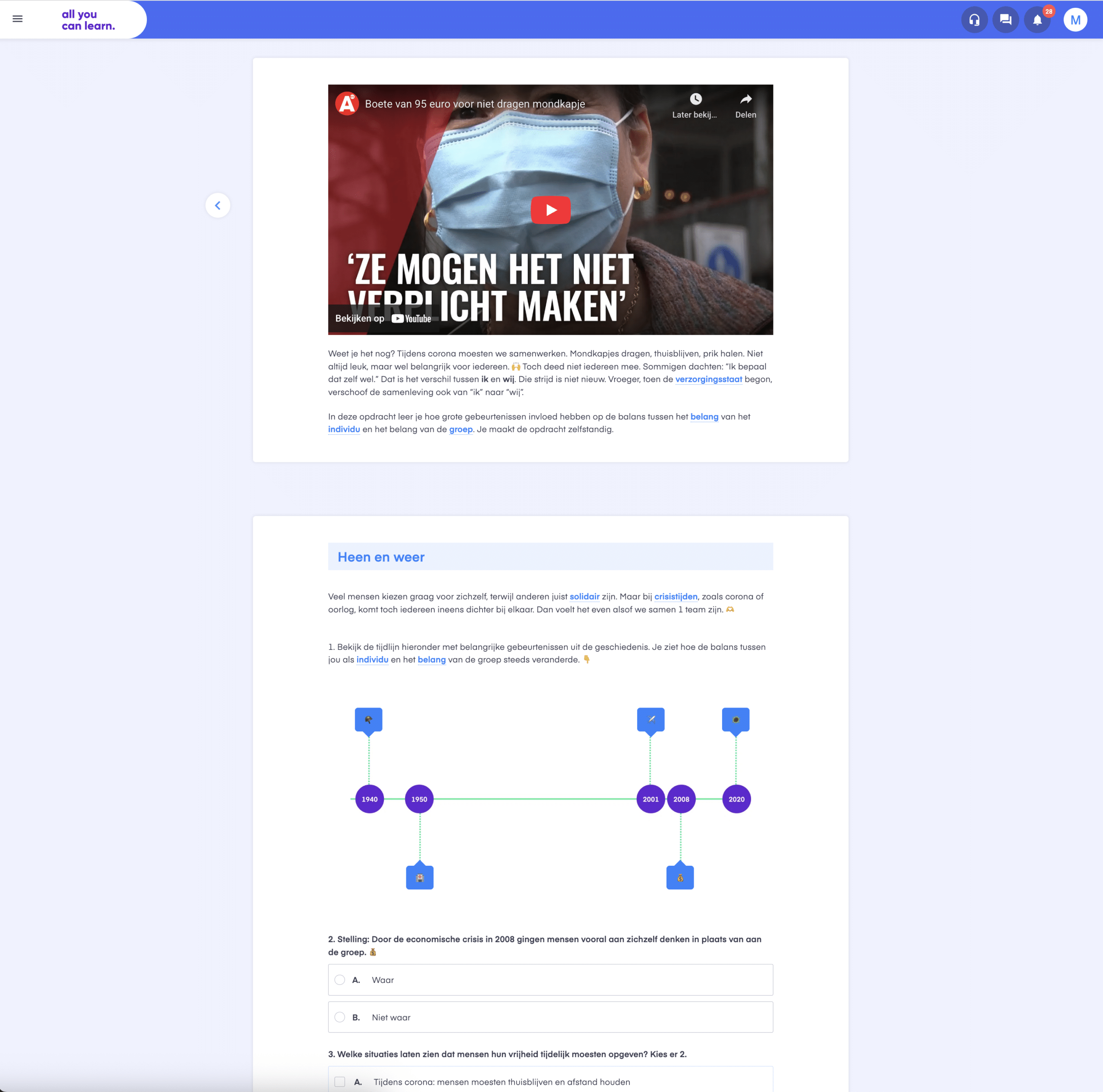 voorbeeldopdracht burgerschap thema b individu en groep