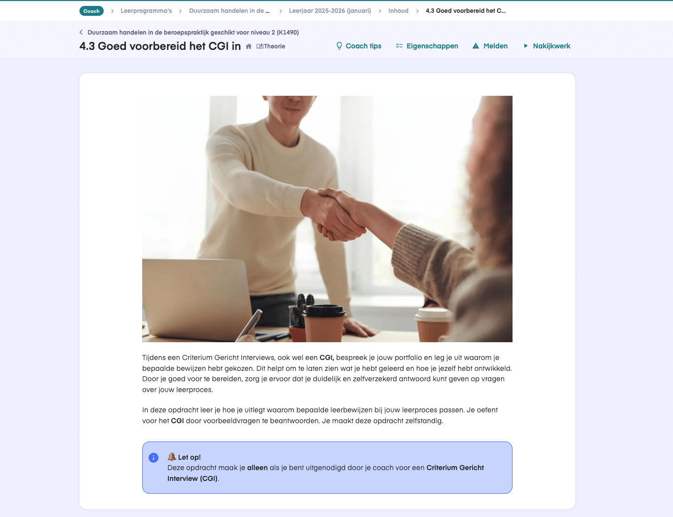 keuzedeel duurzaam handelen niveau 2 voorbeeldopdracht 3