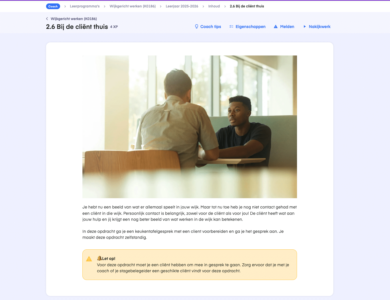 keuzedeel wijkgericht werken k0186 voorbeeldopdracht 2